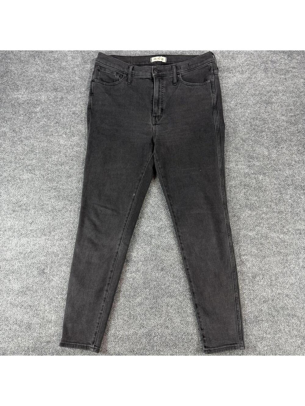 Madewell Black 10" High Rise Skinny Jeans Size 32 - Monochrome, Minimalist